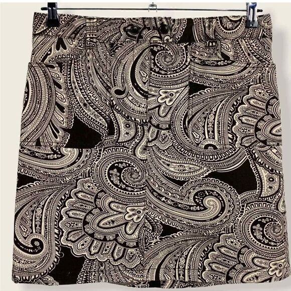 Ann Taylor cotton Paisley Skirt - Picture 7 of 10